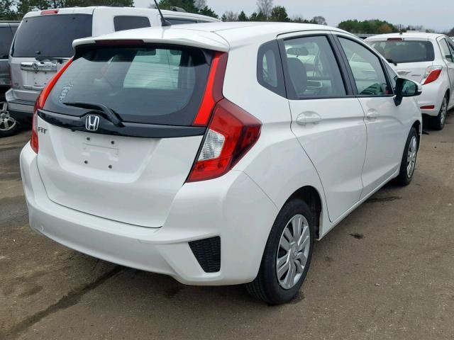 3HGGK5H50FM780417 - 2015 HONDA FIT LX WHITE photo 4