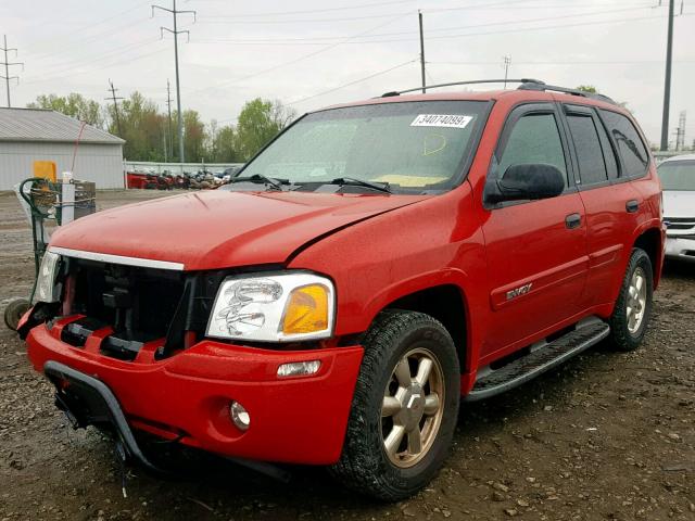 1GKDT13SX22355510 - 2002 GMC ENVOY RED photo 2