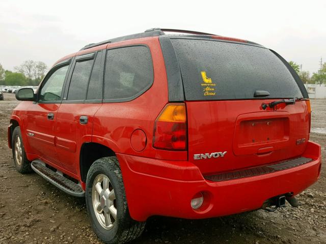 1GKDT13SX22355510 - 2002 GMC ENVOY RED photo 3