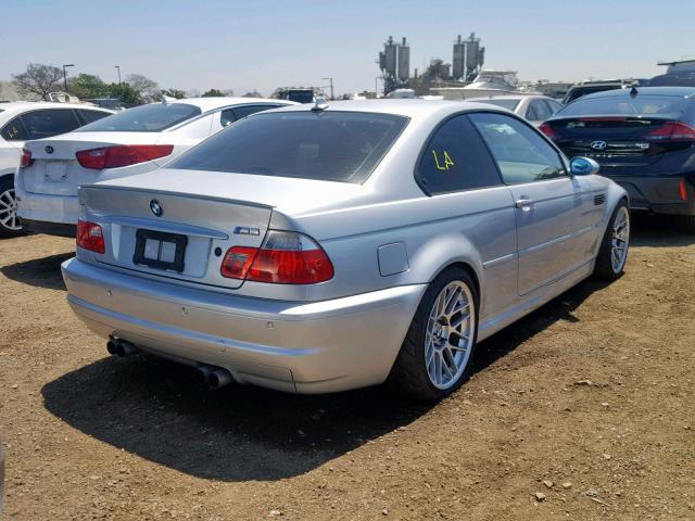 WBSBL93424JR24791 - 2004 BMW M3 SILVER photo 4