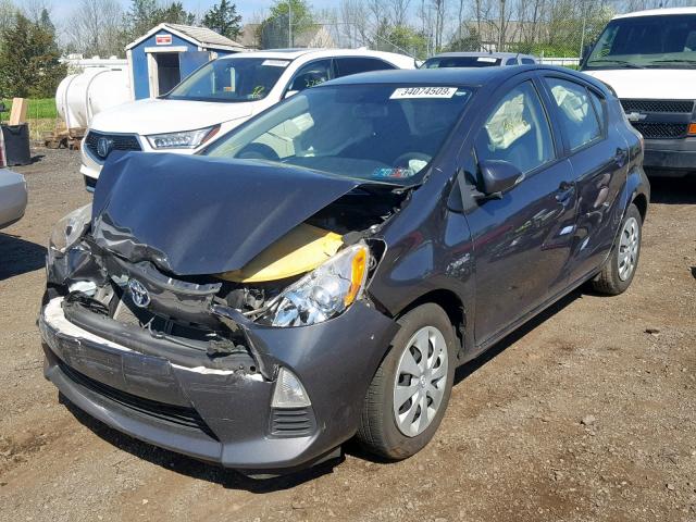 JTDKDTB36C1526881 - 2012 TOYOTA PRIUS C GRAY photo 2