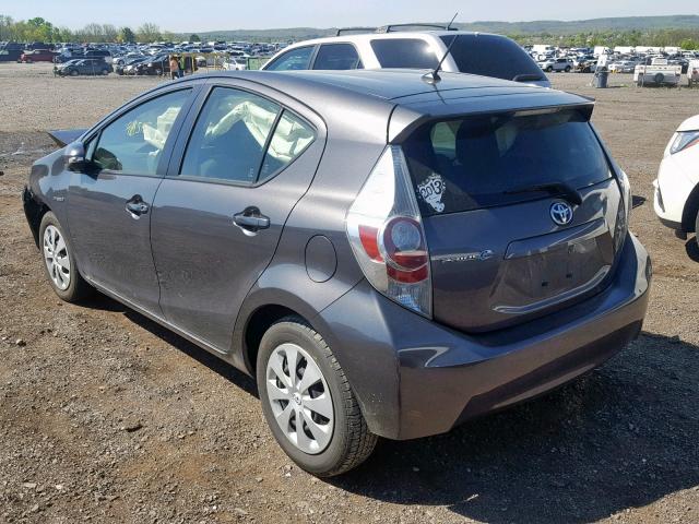 JTDKDTB36C1526881 - 2012 TOYOTA PRIUS C GRAY photo 3