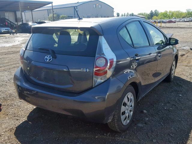 JTDKDTB36C1526881 - 2012 TOYOTA PRIUS C GRAY photo 4