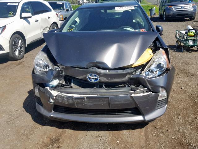 JTDKDTB36C1526881 - 2012 TOYOTA PRIUS C GRAY photo 9