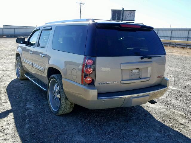 1GKFK66808J193345 - 2008 GMC YUKON XL D TAN photo 3