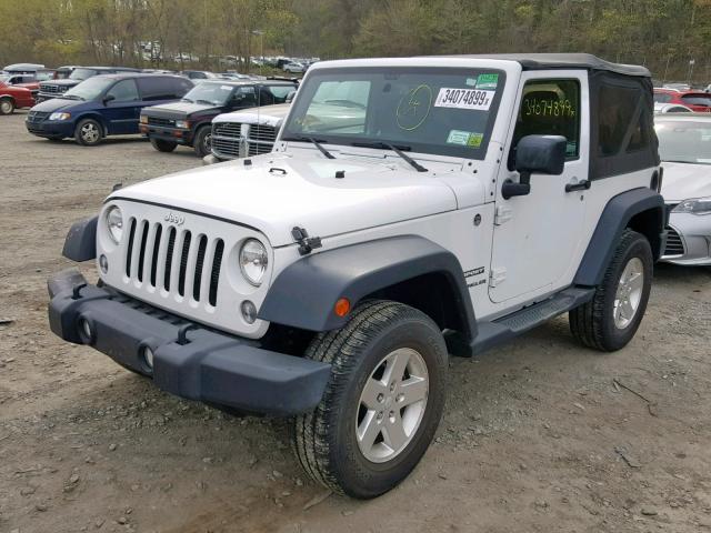 1C4AJWAG5EL162101 - 2014 JEEP WRANGLER S WHITE photo 2