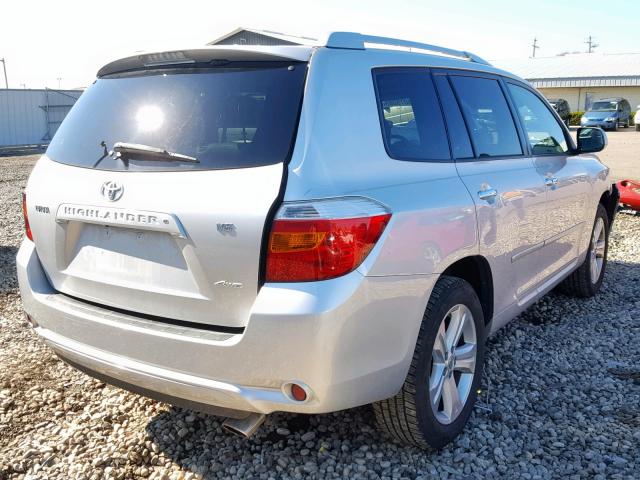 JTEES42A092148238 - 2009 TOYOTA HIGHLANDER SILVER photo 4