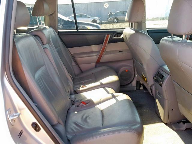 JTEES42A092148238 - 2009 TOYOTA HIGHLANDER SILVER photo 6