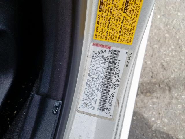 JTHBD192420057357 - 2002 LEXUS IS 300 SILVER photo 10