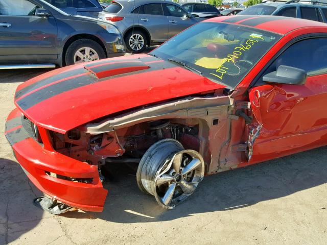 1ZVHT82H675286880 - 2007 FORD MUSTANG GT RED photo 9