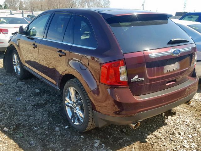 2FMDK3KC4BBA19085 - 2011 FORD EDGE LIMIT PURPLE photo 3