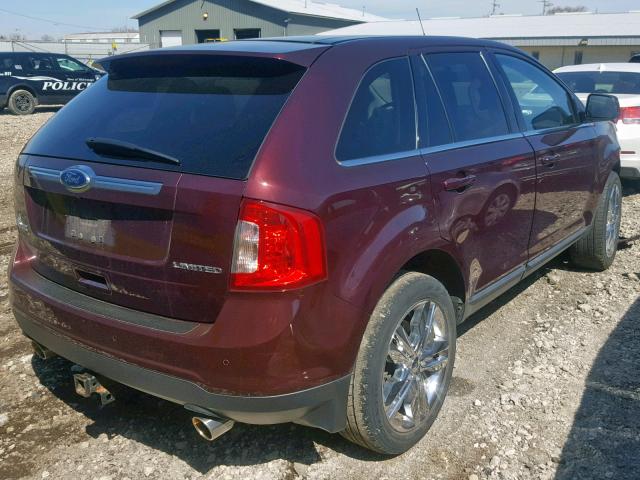 2FMDK3KC4BBA19085 - 2011 FORD EDGE LIMIT PURPLE photo 4