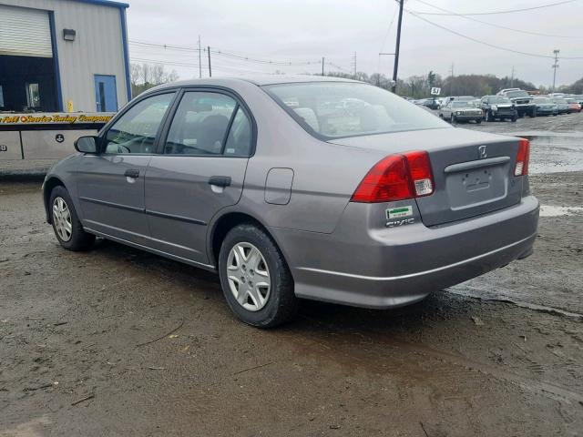 2HGES16355H558342 - 2005 HONDA CIVIC DX V GRAY photo 3