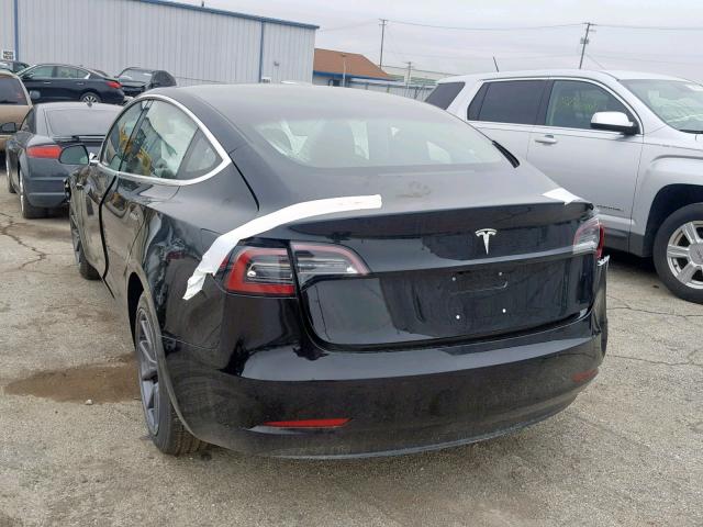 5YJ3E1EA0JF101502 - 2018 TESLA MODEL 3 BLACK photo 3