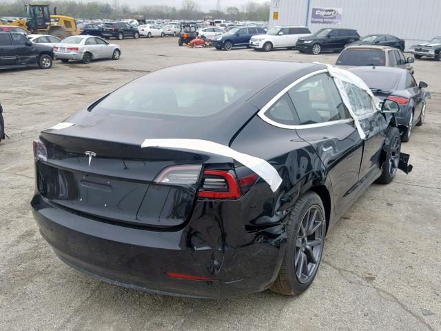 5YJ3E1EA0JF101502 - 2018 TESLA MODEL 3 BLACK photo 4