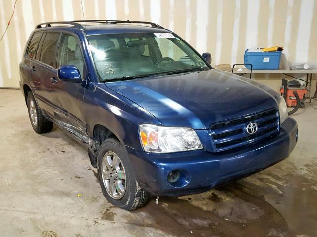 JTEEP21A570227226 - 2007 TOYOTA HIGHLANDER BLUE photo 1