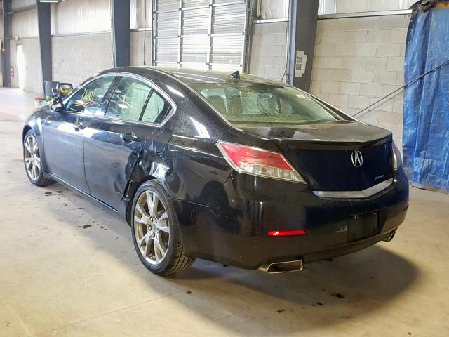 19UUA9F77DA002692 - 2013 ACURA TL ADVANCE BLACK photo 3