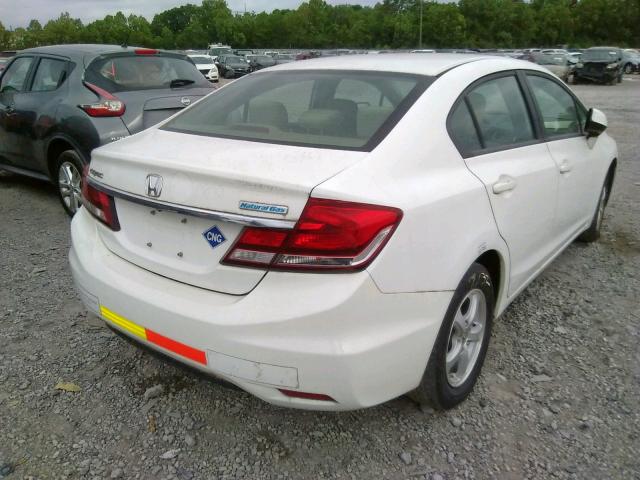 19XFB5F5XDE000508 - 2013 HONDA CIVIC NATU WHITE photo 4