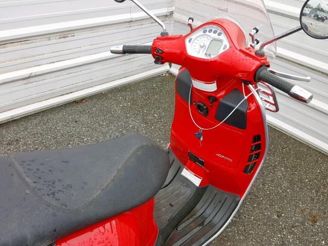 ZAPM459L885006982 - 2008 VESPA GTS 250 RED photo 5