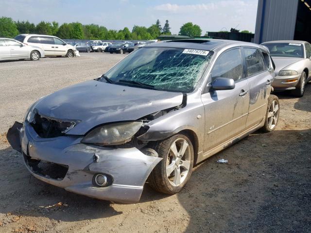 JM1BK343641211504 - 2004 MAZDA 3 HATCHBAC GRAY photo 2