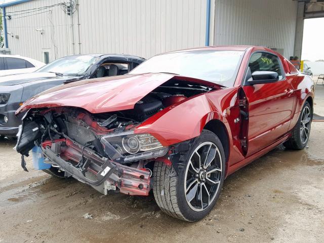 1ZVBP8CF1E5283115 - 2014 FORD MUSTANG GT RED photo 2