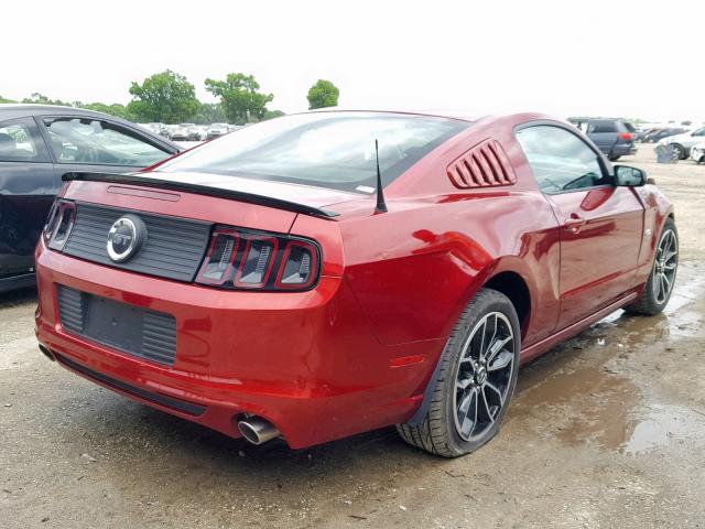 1ZVBP8CF1E5283115 - 2014 FORD MUSTANG GT RED photo 4