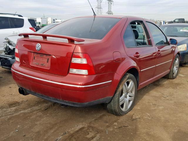 3VWSE69M64M088104 - 2004 VOLKSWAGEN JETTA GLS RED photo 4