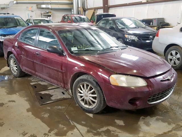 1C3EL46R92N293255 - 2002 CHRYSLER SEBRING LX MAROON photo 1