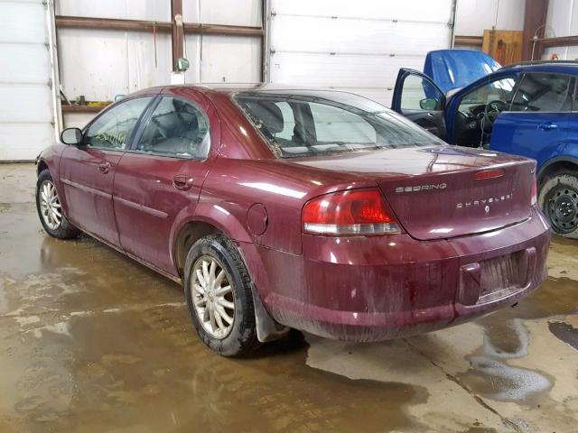 1C3EL46R92N293255 - 2002 CHRYSLER SEBRING LX MAROON photo 3