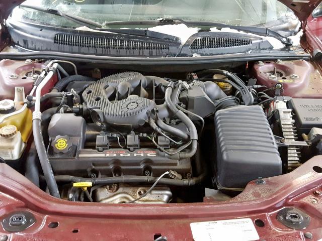 1C3EL46R92N293255 - 2002 CHRYSLER SEBRING LX MAROON photo 7