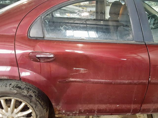 1C3EL46R92N293255 - 2002 CHRYSLER SEBRING LX MAROON photo 9