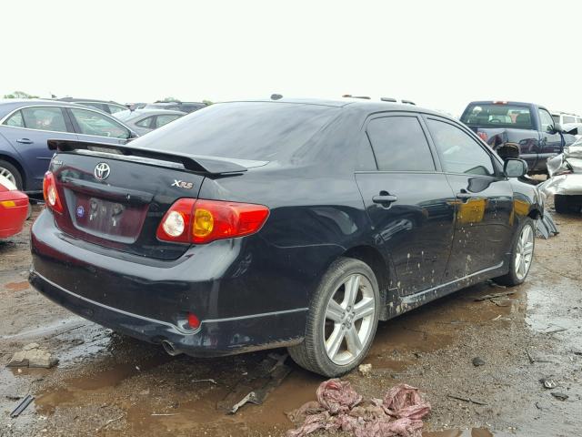 1NXBE40E49Z031265 - 2009 TOYOTA COROLLA XR BLACK photo 4