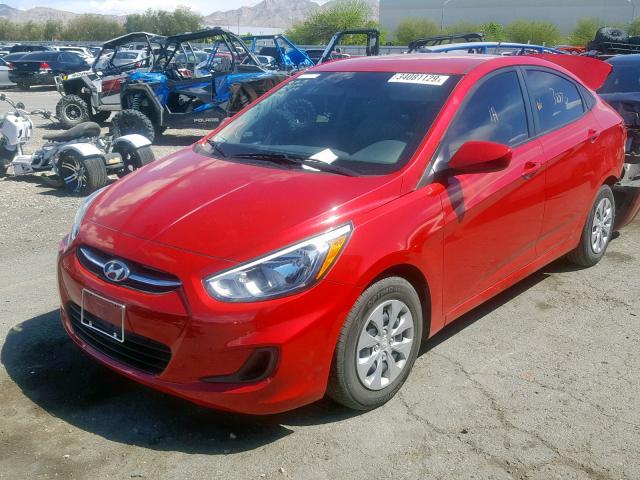 KMHCT4AE0GU067363 - 2016 HYUNDAI ACCENT SE RED photo 2