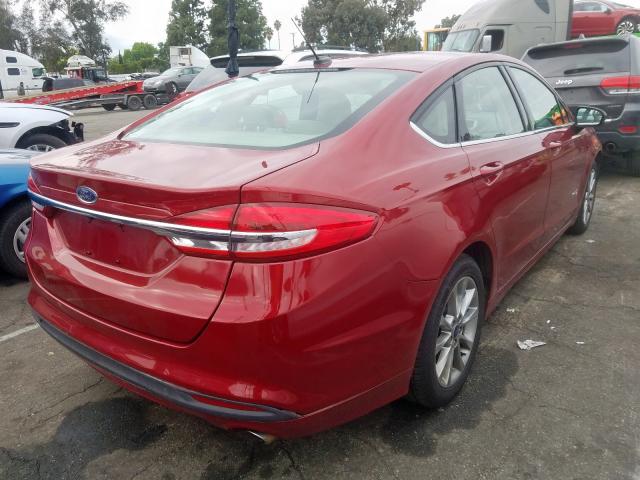 3FA6P0LUXHR266275 - 2017 FORD FUSION SE HYBRID  photo 4