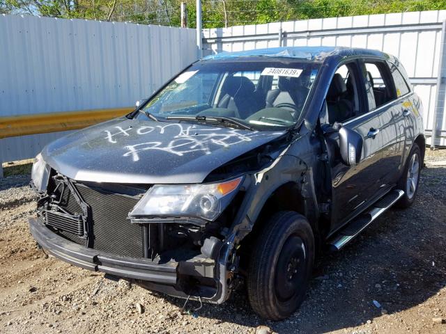 2HNYD2H40BH527104 - 2011 ACURA MDX TECHNO BLACK photo 2