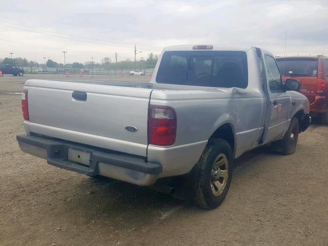 1FTYR10D92PA93595 - 2002 FORD RANGER SILVER photo 4