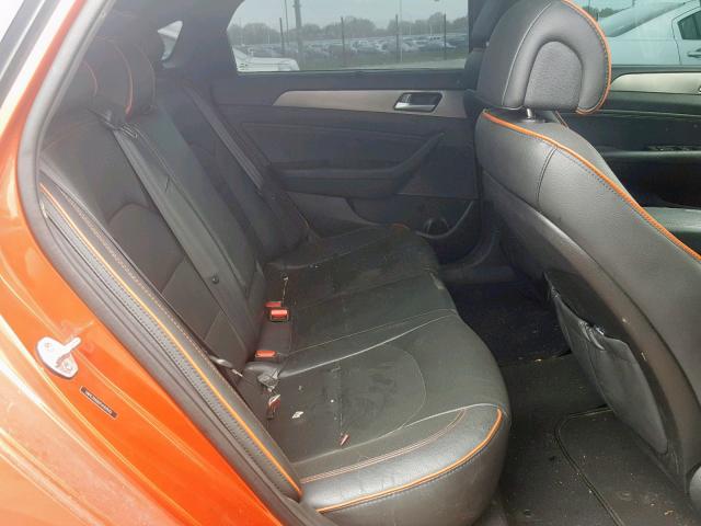 5NPE34AB2FH197642 - 2015 HYUNDAI SONATA SPO ORANGE photo 6