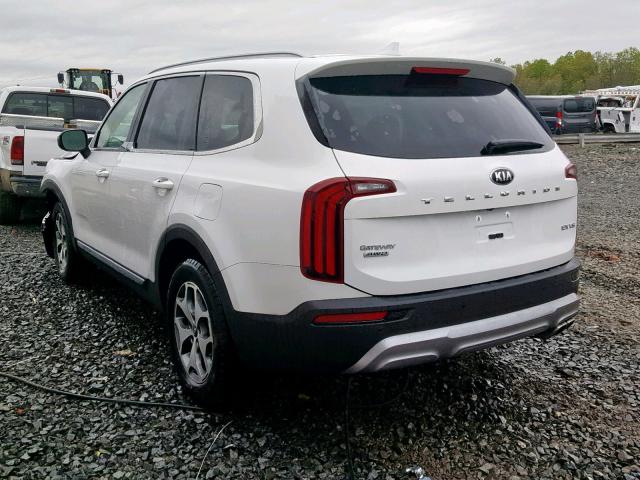 5XYP3DHC5LG002174 - 2020 KIA TELLURIDE WHITE photo 3