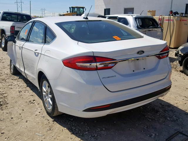 3FA6P0G76JR125522 - 2018 FORD FUSION S WHITE photo 3