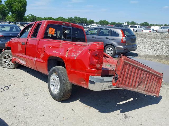 1D7HE42K76S598598 - 2006 DODGE DAKOTA SLT RED photo 3