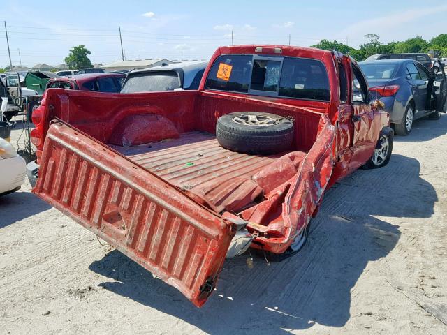 1D7HE42K76S598598 - 2006 DODGE DAKOTA SLT RED photo 4