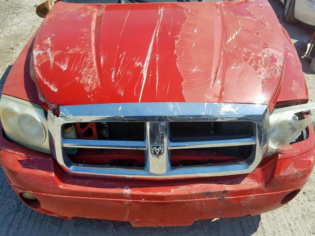 1D7HE42K76S598598 - 2006 DODGE DAKOTA SLT RED photo 7