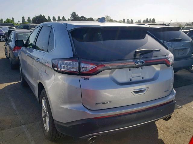 2FMPK3J82HBB89397 - 2017 FORD EDGE SEL SILVER photo 3