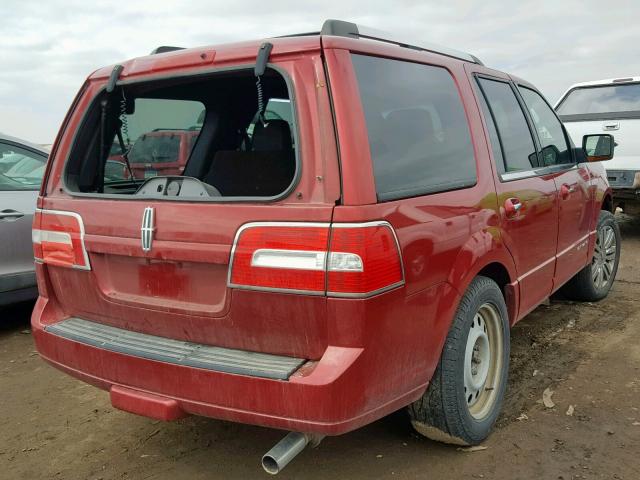 5LMFU28577LJ20714 - 2007 LINCOLN NAVIGATOR წითელი ფოტო 4