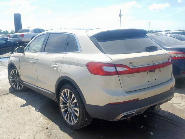 2LMTJ6LR6GBL31892 - 2016 LINCOLN MKX RESERV CREAM photo 3