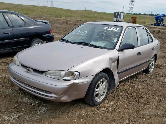 1Y1SK5284YZ405865 - 2000 CHEVROLET GEO PRIZM TAN photo 2