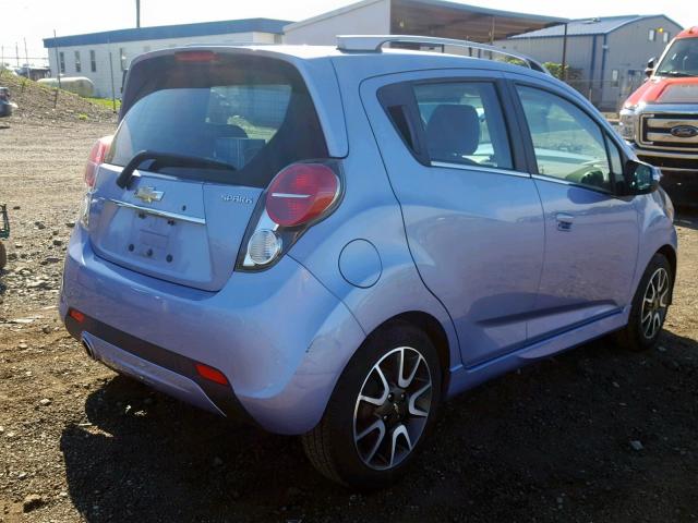 KL8CF6S93EC474050 - 2014 CHEVROLET SPARK 2LT BLUE photo 4