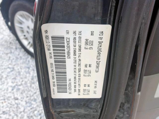 2C3KA43R37H868429 - 2007 CHRYSLER 300 BLACK photo 10