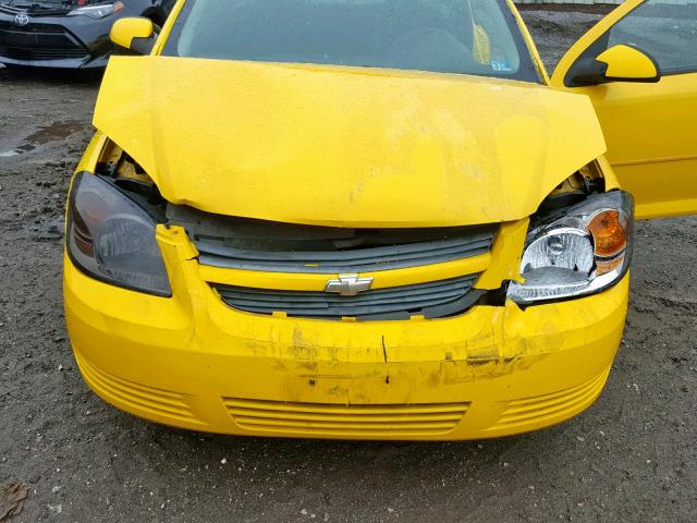 1G1AL18FX87294125 - 2008 CHEVROLET COBALT LT YELLOW photo 7