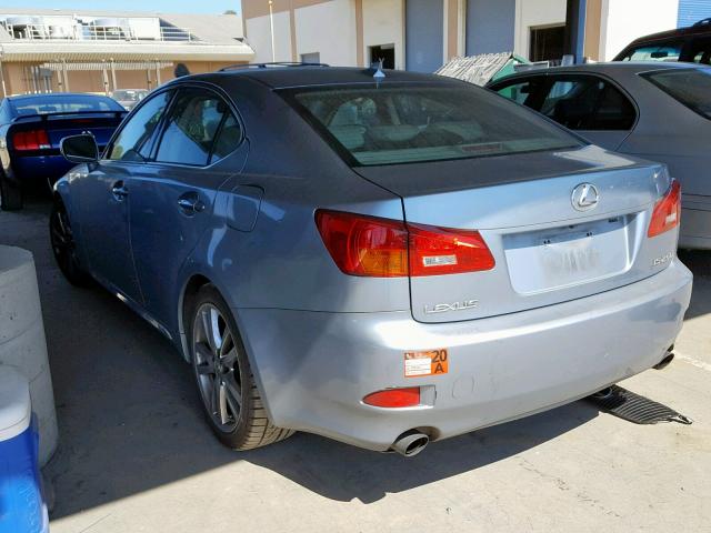 JTHBK262182068765 - 2008 LEXUS IS 250 BLUE photo 3